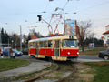 Historická tramvaj T3 č. 192 přijíždí do Mozartovky - Mikulášská tramvaj 2. 12. 2012