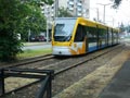 Záložní tramvaj CAF u nádraží 25. 6. 2014