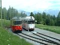 Míjení dvou vozů Stubaitalbahn 26. 7. 2003