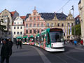 P�� z�na s tramvajov�m provozem v centru Erfurtu - 24. 10. 2015