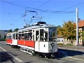 Historický vùz è. 401 z roku 1928 v konvoji tramvají pøi oslavách 125 let tramvají v Halle 14. 10. 2007