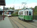 Historick� v�z MAN �. 51 z roku 1928 se m�j� se soupravou voz� KT4d v zast�vce Oberer Bahnhof - Pausaer Strasse 12. 9. 2004