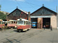 Tramvajové dílny ve vozovně u nádraží v Oděse 27. 8. 2003