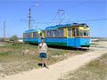 Jeden z nejmenších tramvajových provozů na světě - Moločnoe, Krym 8. 6. 2007
