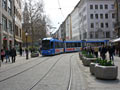 Pěší zóna s tramvajovým provozem v Mnichově 18. 4. 2010