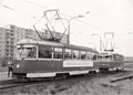 T1 č. 115 spolu s T2 č. 139 na konečné Skvrňany 4. 4. 1987 
Foto: T. Palyza