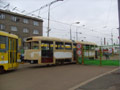 Vůz T2 č. 133 při posunu ve vozovně Slovany 23. 3. 2009, foto: L. Bis