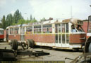 Plánovaný historický Vůz T2 č. 139 ve vozovně Slovany 
27. 8. 1993 Foto: M. Babický - Citytrans