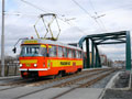 Pracovní vůz č. 175 u tramvajového mostu na Borech 10. 1. 2020