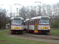 T3M č. 211+212 a 228+227 na konečné Bory 19. 4. 2003 (okružní linky v době rekonstrukce sadů Pětatřicátníků)