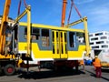 Nakládka tramvaje K3R-NT č. 311 před cestou do Charkova 29. 9. 2026