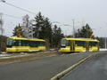 Tramvaje Vario LFR.S v Bolevci 20. 2. 2011