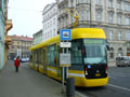 Vario LF2/2 IN č. 362 na zkušební jízdě v zastávce Pod Záhorskem 25. 2. 2014