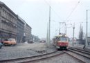 Palckého náměstí se starou i novou tratí v lednu 1989 
Foto: J. Hertl