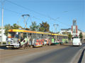 Souprava 109+110 na Koterovské třídě v poslední den svého provozu 19. 9. 2005 
