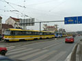 Kolony tramvají před sady Pětatřicátníků 19. 11. 2007,
foto: F.V.