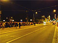 Průvod se vydává na cestu z Masarykova náměstí 28. 10. 2007