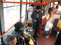Dobrá nálada v předvolební tramvaji Balbínovi poetické strany 10. 10. 2008, foto: J. Rieger