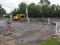 Bolevecká trať odřízlá od zbytku kolejové sítě - křižovatka Karlovarská - Lidická 6. 7. 2009
