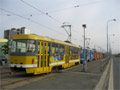 Dlouhá Kolona tramvají v zastávce Plzeňka v době nehody na Košutce 5. 5. 2009, foto: J. Rieger