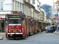 Kolona tramvají vzniklá po nehodě v Pražské ulici - Prešovská ulice 16. 6. 2011, foto: F.V.