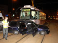 Tramvaj 333 po střetu s automobilem Opel Astra na náměstí Generála Píky 18. 9. 2012, foto: Vlastimil Leška, Plzeňský deník