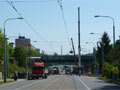 Most přes Vejprnickou ulici (nové mostovky jsou schované za teplovodem) 20. 5. 2012, foto: F.V.