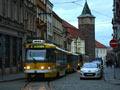Zastavený tramvajový provoz v době odjezdu prezidenta z plzeňské radnice 4. 3. 2015