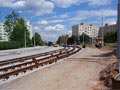 Rekonstrukce trati v ulici Terezie Brzkové u zastávky Macháčkova 29. 6. 2015