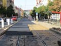 Opravy kolejiště na Klatovské třídě - podkladová asfaltová vrstva pod BKV panely 8. 8. 2017