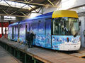 Zdobení vánoční tramvaje ve vozovně 18. 11. 2020