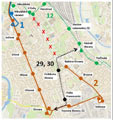 Mapa provozu během výluky Koterovské v roce 2024 - z webu PMDP