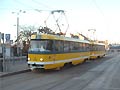 Souprava 206+207 na zastávce Sady Pětatřicátníků již po VP 20. 2. 2004