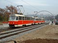 Tramvajová trať na sídliště Barrandov 1. 11. 2003