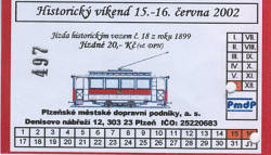 Jízdenka na Křižíkovu osmnáctku za 20,- Kč