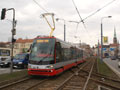 Škoda 15T na zkušební jízdě v na Palackého náměstí 
23. 3. 2009, foto: K. Šimána