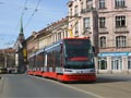 Škoda 15T na zkušební jízdě na mostě U Jána 18. 3. 2009