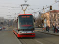 Škoda 15T na zkušební jízdě v sadech Pětatřicátníků 6. 4. 2009