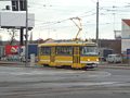 Vůz T3R.PV (VarCB3) č. 198 při zkušební jízdě v sadech Pětatřicátníků 12. 1. 2004 