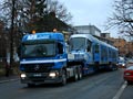 Tramvaj Škoda 19T pro polskou Wroclaw na Karlově při převozu do vozovny Slovany 23. 11. 2010