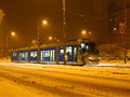 Tramvaj Škoda 19T při zkouškách v Bolevci 30. 11. 2010