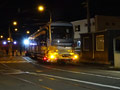 Příjezd tramvaje 28T2 od výrobce do vozovny Slovany 31. 3. 2015