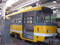 Vůz č. 269 při modernizaci v dílnách v Cukrovarské 12. 6. 2004