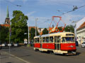 T2 č. 133 při objednané jízdě - Pražská ulice 
12. 9. 2009
