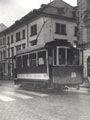 Historický vůz č. 18 na náměstí při oslavách 90 let MHD v Plzni v červnu 1989, foto: M.Lindner