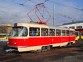 T3 č. 192 krátce před výjezdem z vozovny - Mikulášská tramvaj 5. 12. 2015