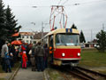 Mikulášská tramvaj v obratišti Mozartova 2. 12. 2012