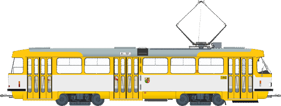 Původně zvažovaný nátěr plzeňských tramvají