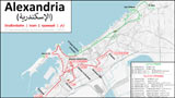 Mapa tramvaj v Alexandrii od Daniela Mschke, 2022