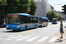 Autobusov provoz v centru Terstu 7. 8. 2009
